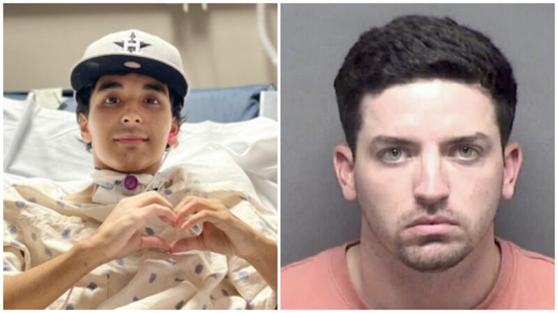 Erik Cantu (izquierda) y el ex oficial de SAPD James Brennand (derecha)