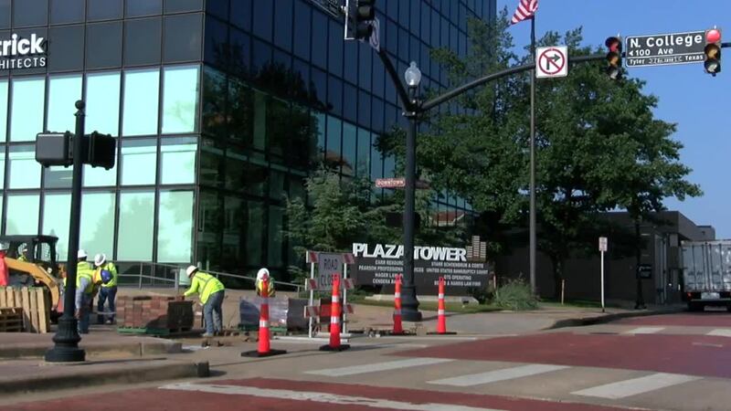 Comienzan los cierres en las calles del centro de Tyler y durarán varios meses