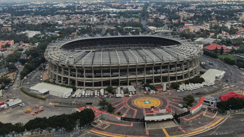 La foto del miércoles 11 de junio de 2025 muestra el estadio Azteca en Ciudad de México (AP...