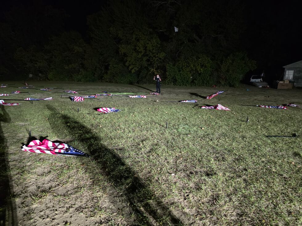 Man arrested after flags left vandalized at Tyler Veterans Day memorial