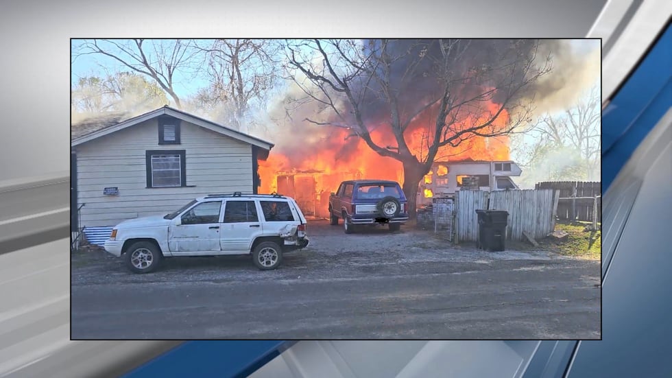 Longview Fire Department crews rescued one resident from a burning home Sunday morning.