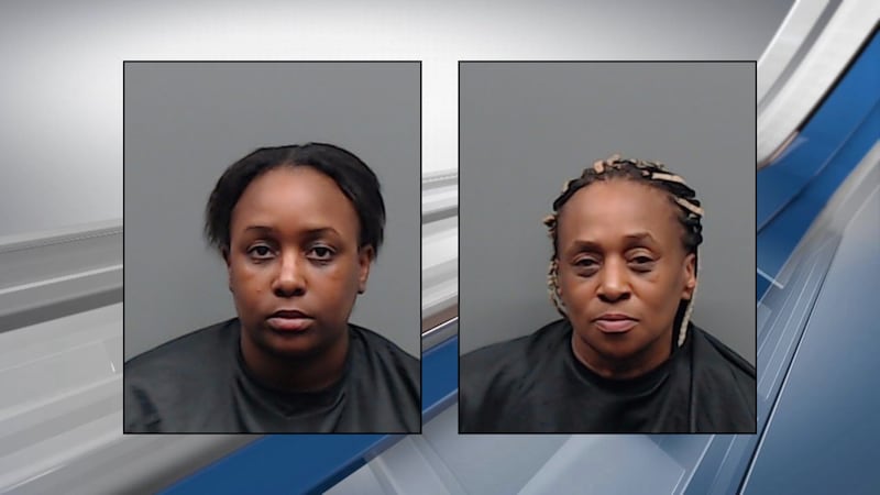 Adrecia Roy, left, and Miranda Hawkins, right