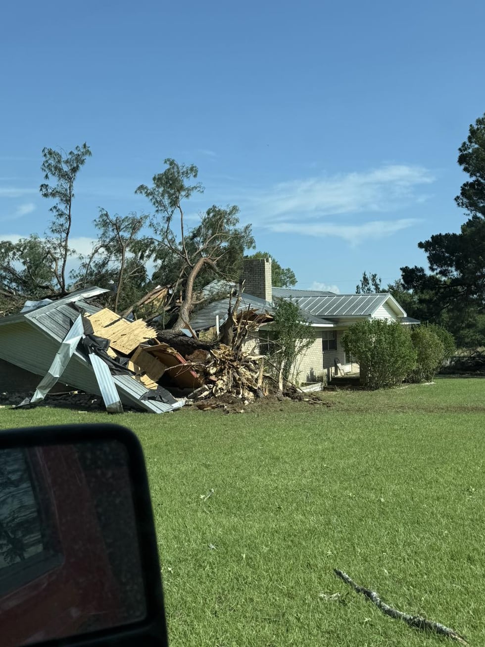 The Hawkins Fire Department shared photos of a destroyed home and blocked roads from Sunday’s...
