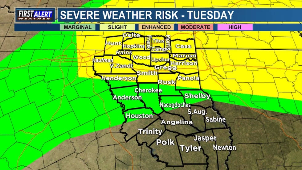 Previsión de condiciones meteorológicas adversas para el martes