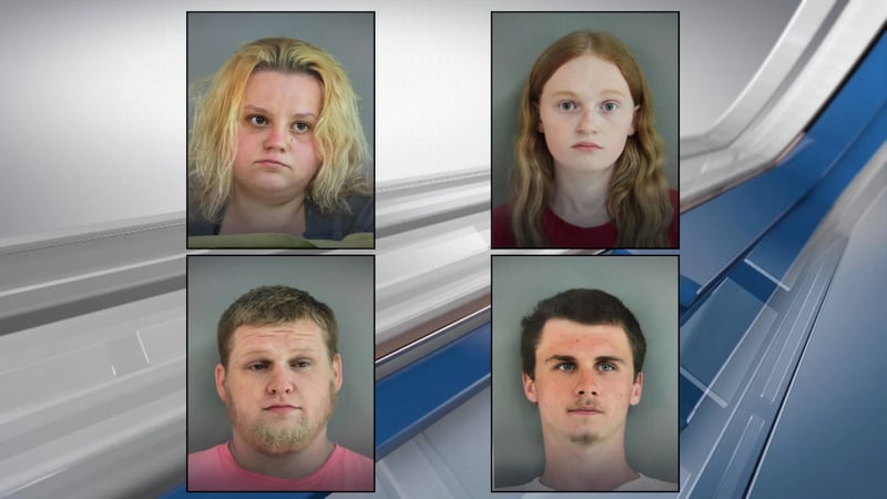 From izquierda a derecha: Brittany Ferguson, 23, of Lufkin, Destiny Brianne Womack, 17, of...