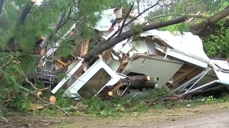 Crews are cleaning up damage after strong storms moved through East Texas last night.