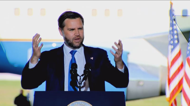 Vice President JD Vance rallies supporters in Lima, Ohio on Oct. 9, 2026.