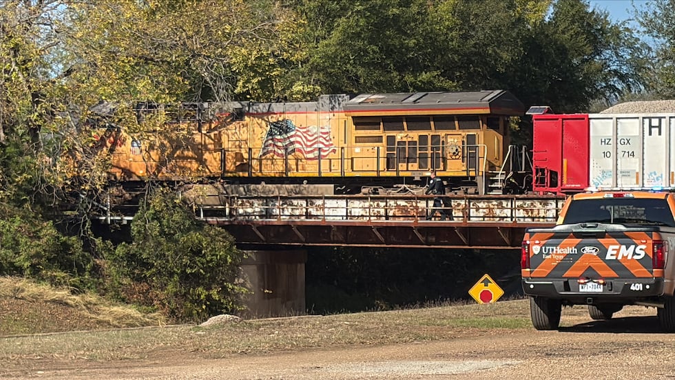 A person was rushed to the hospital Thursday after being hit by a train in Tyler.