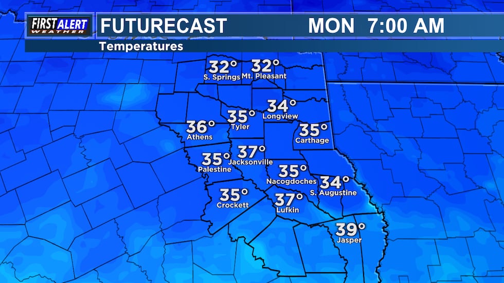 KLTV Forecast Temperatures