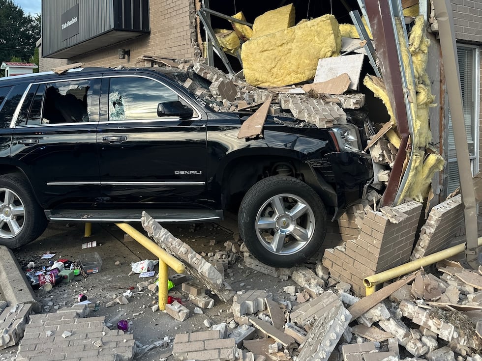 An SUV crashed into a building in Mount Pleasant.