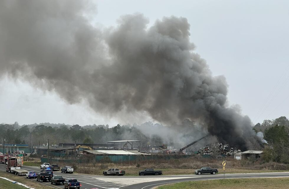Explosion at Goodrich recycling yard.