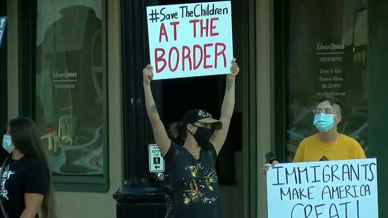 I.C.E protest in downtown Tyler