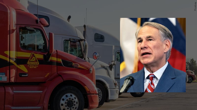 Camioneros mexicanos bloquearon los carriles hacia el norte y hacia el sur en el lado mexicano...