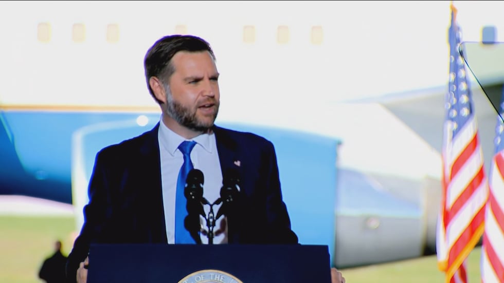 Vice President JD Vance rallies supporters in Lima, Ohio on Oct. 9, 2026.