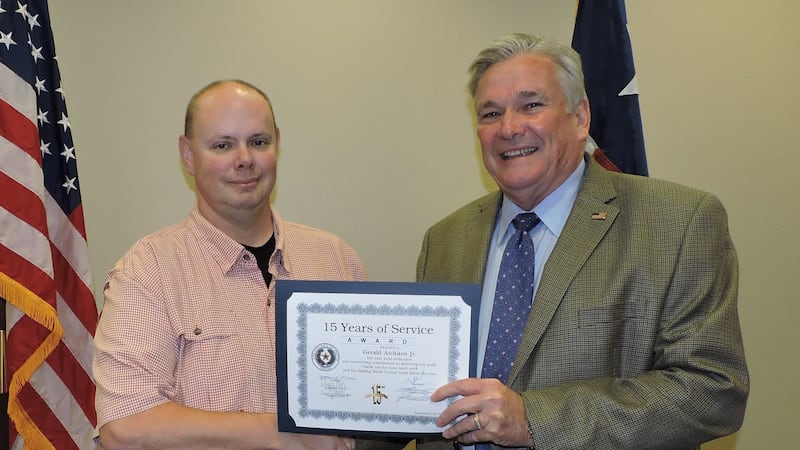 Smith County Deputy Gerald Rhey Atchison Jr. poses for a photo in 2018