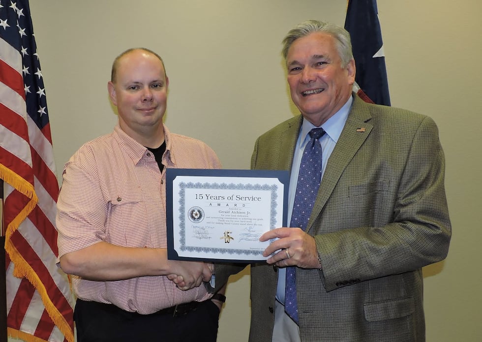 Smith County Deputy Gerald Rhey Atchison Jr. poses for a photo in 2018