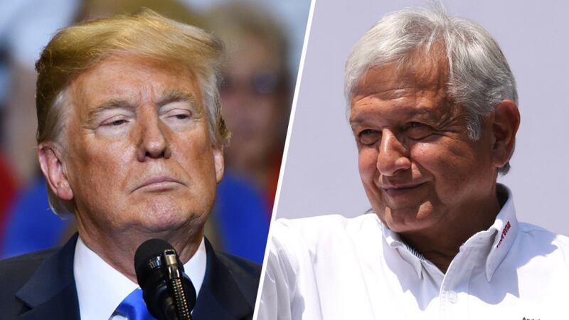 Presidente de los Estados Unidos, Donald Trump y el presidente de México Andrés Manuel López...