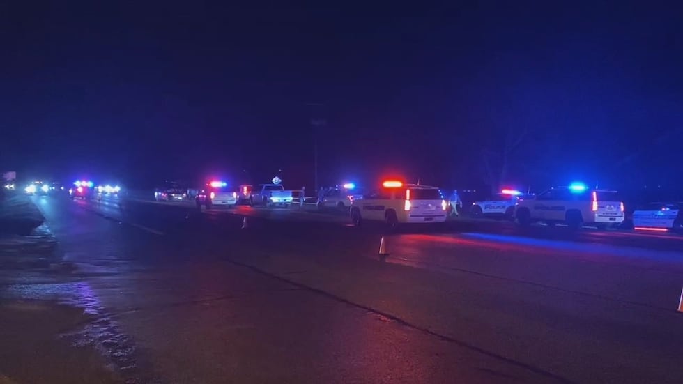 Traffic was slow-moving around the scene of a hostage rescue north of Lufkin.