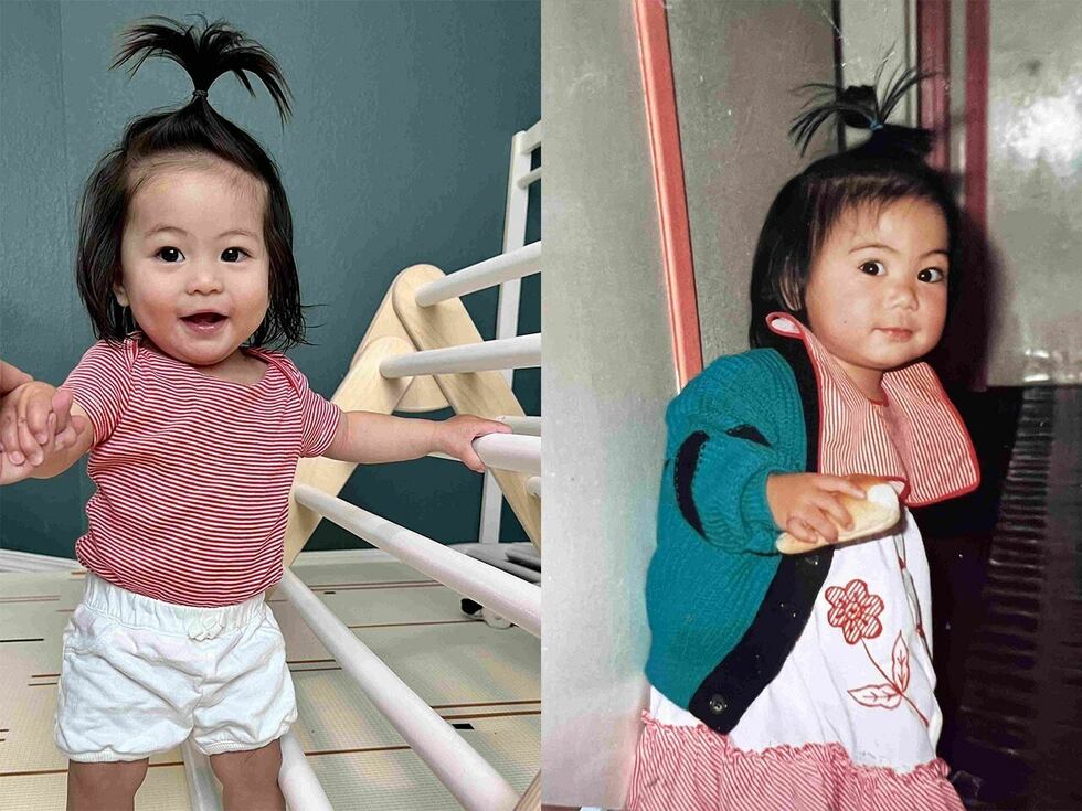 La ganadora del concurso Gerber Baby and Photo Search 2023 es Maddie Mendoza (izquierda),...