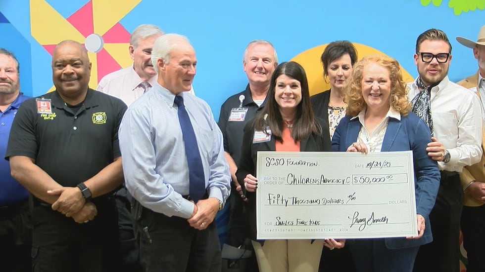 Smith County Sheriff’s Office presents check to Children’s Advocacy Center of Smith County