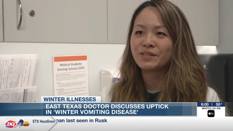 Médico del este de Texas informa sobre el aumento de casos de la “enfermedad del vómito invernal”