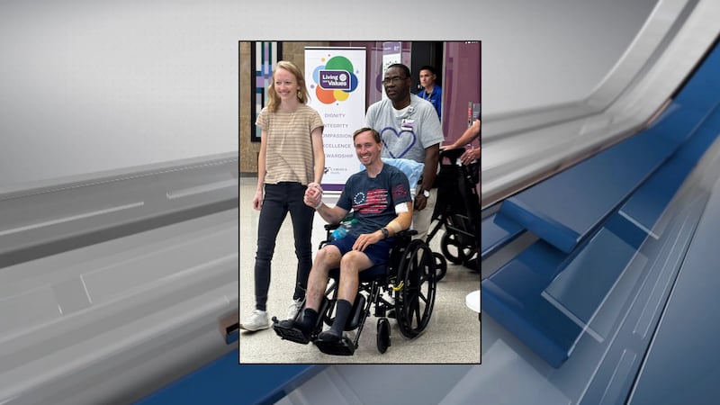 Fellow officers and deputies gathered at a Tyler hospital to send Officer Josiah Baxter off to...