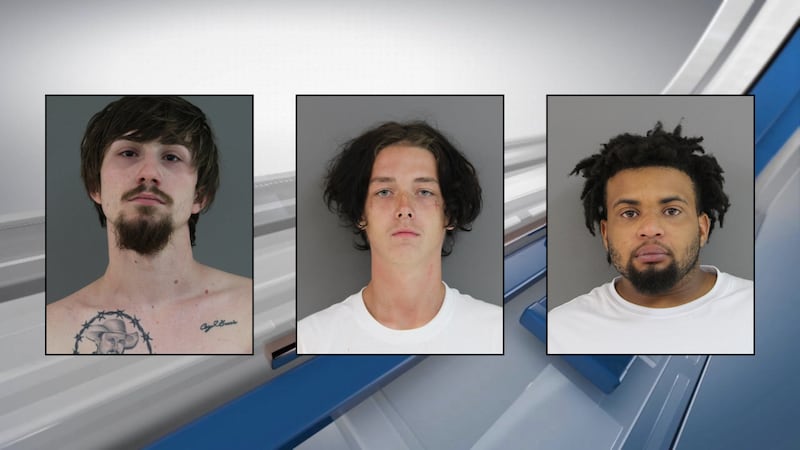 De izquierda a derecha: Coy Allen Cook, de 21 años, de Lufkin; Roderick Johnson, de 25 años, y...