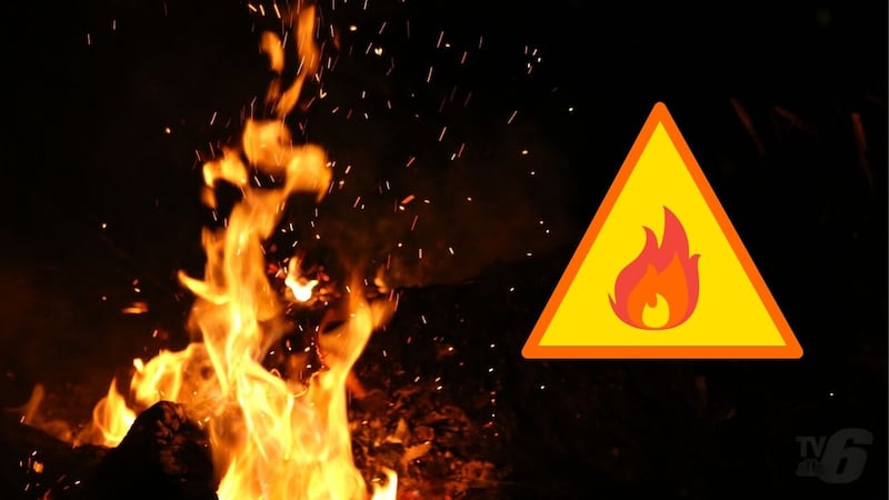 The fire danger is expected to be high this weekend. (WLUC Graphic created with Canva/Pexels)