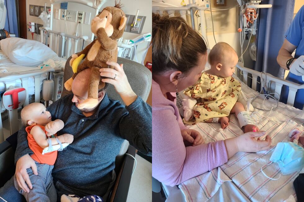 Luke pasó más de dos semanas en el hospital mientras los médicos le reconstruían los nervios...