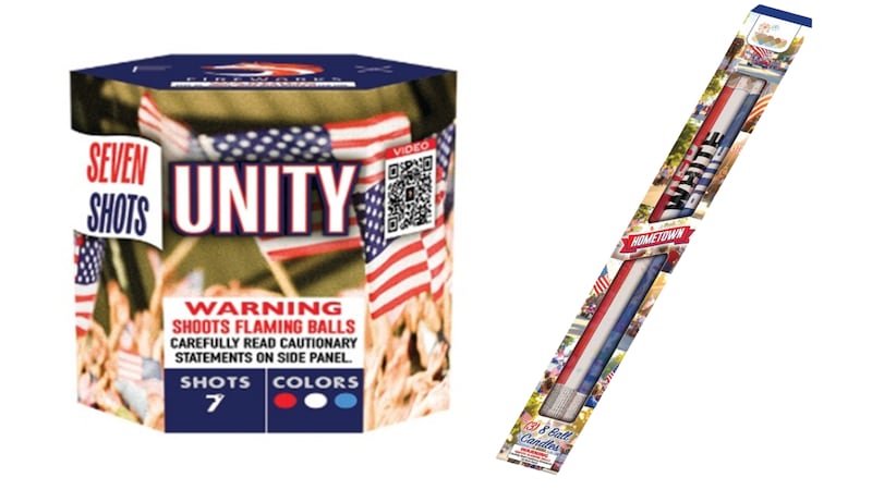 The two recalled products are pictured here.