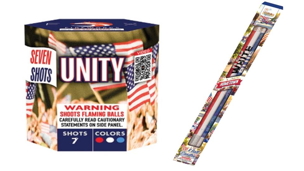 The two recalled products are pictured here.