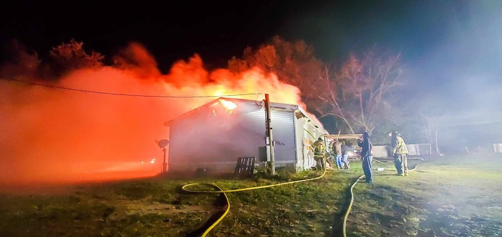 A lightning strike sparked a fire that destroyed the roof of a home in Angelina County Saturday.