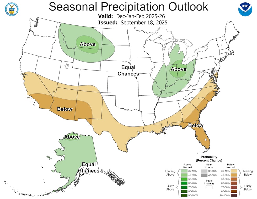 NOAA Winter Precip. Outlook