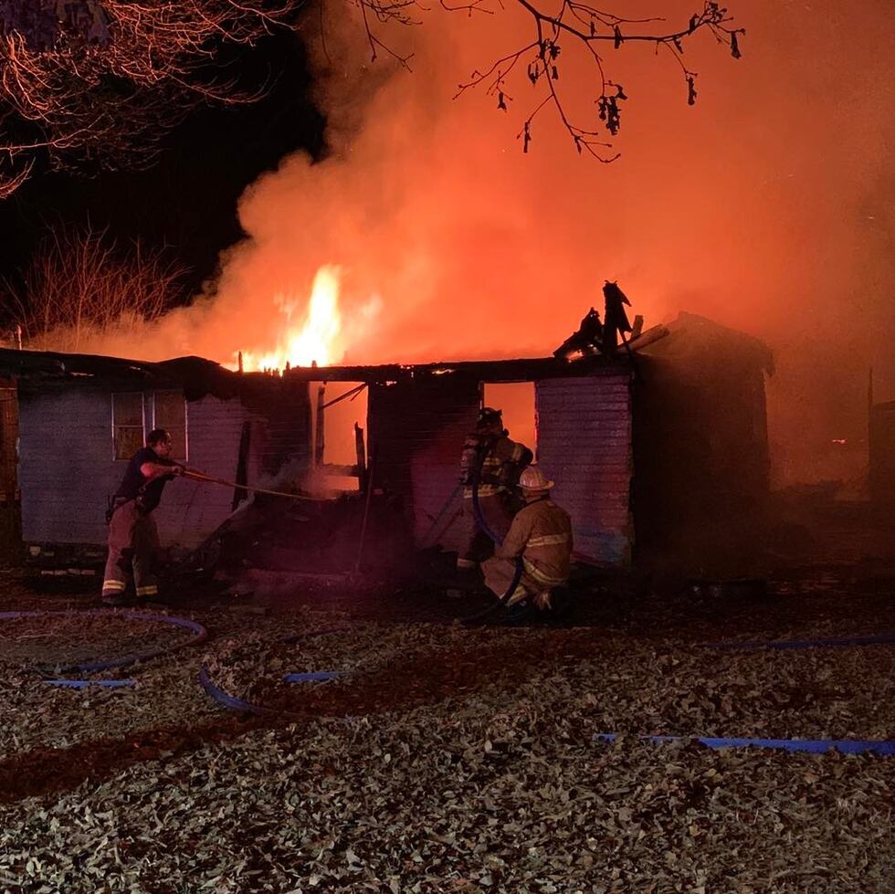 Gladewater fire crews extinguished flames that ripped through a vacant home overnight.