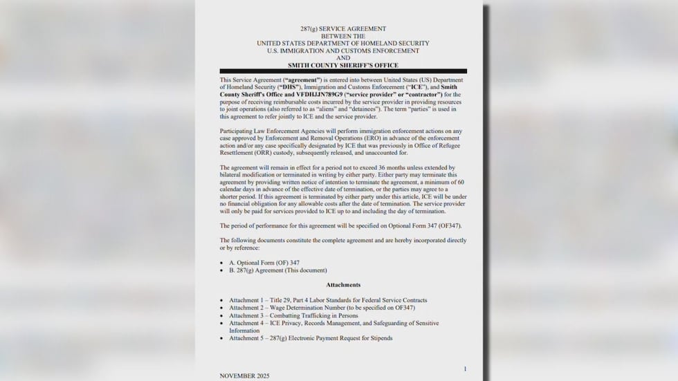 El condado de Smith aprobo en marzo un programa que otorga a los agentes del sheriff la...