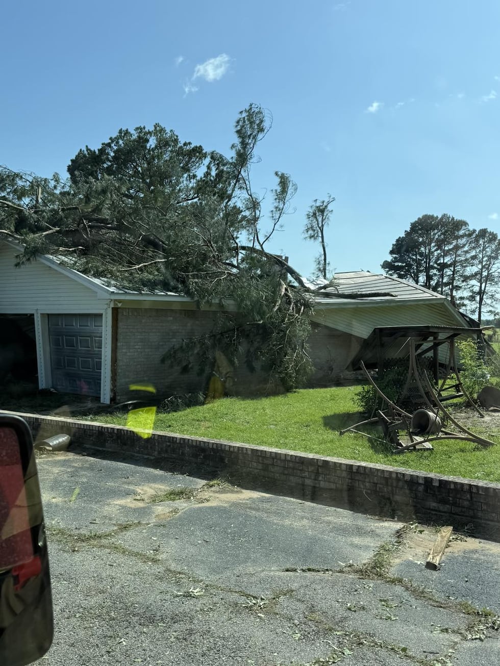 The Hawkins Fire Department shared photos of a destroyed home and blocked roads from Sunday’s...