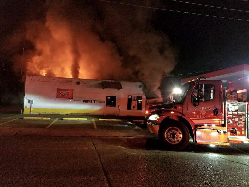 The fire happened at the Quick Track #38 Exxon on South Commerce Street.