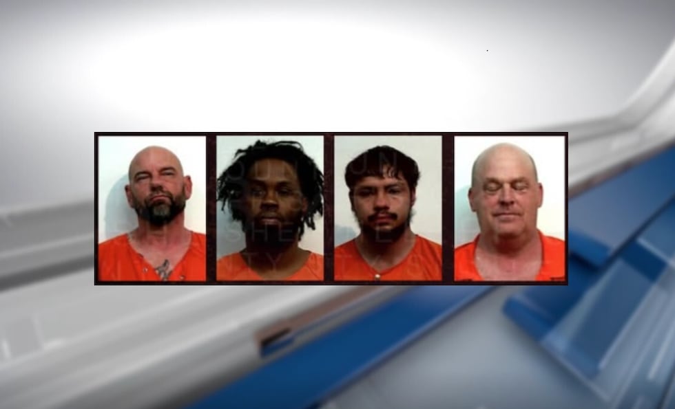 Arrested were (L to R) Brien Sullivan, 49, Cordarrel Cooksey, 35, Dominic Ian Joshua Ruiz,...