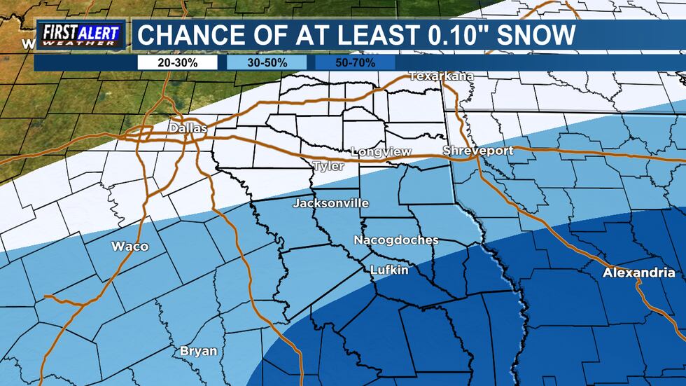 Chance for at least 0.10" snow