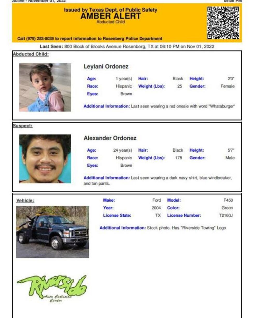 Leylani Ordonez missing child report
