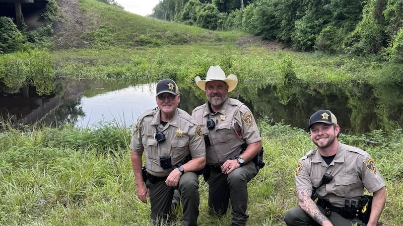 Deputies Bradley Morgan, Vern Kaylor and Clayton Daigle