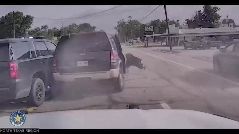 WATCH: Footage shows Lindale car chase end with PIT maneuver