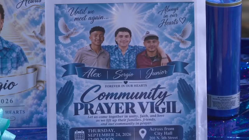 Comunidad organiza vigilia por 3 jóvenes que murieron ahogados en el condado Houston