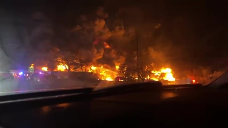 Smith County firefighters and other agencies are on scene of an industrial fire near Tyler...