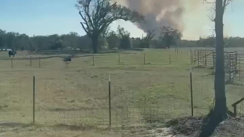The fire consumed about 100 acres