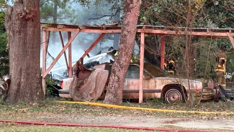 According to our reporter on the scene, the fire has brought down some of the house’s walls.